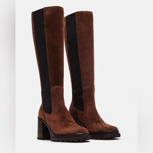 Steve Madden Alesti Chocolate Brown Swede Knee High Women’s Boots Sz 6 NWT